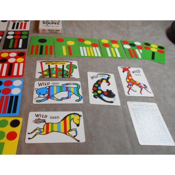 Vintage Spots and Stripes Card Game by Pla-Mor Arrco Complete RARE Game - Picture 5 of 9